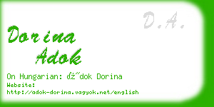 dorina adok business card